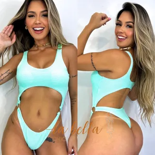 Anitta Biquíni Gringo Fio Dental Argola Lateral - Anita Pink Texturizado