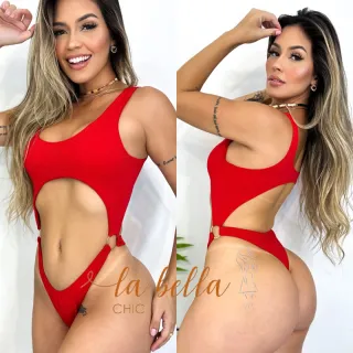 Maiô Fio Dental Argola Cavado Asa Delta Amarrar Lateral Lacinho - Drika Rosa Texturizado Fio De