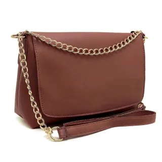 Bolsa pequena feminina de ombro transversal tiracolo - Caramelo