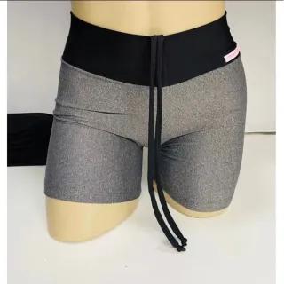 Moda Fitness Preto Conjunto Short Academia Treino Gym Blogueira - Somente short Letícia
