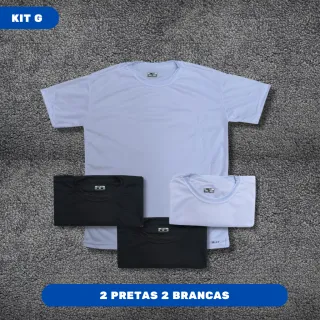 Camisetas Lisa Refletiva Dry Fit - Kit 4 Peças Academia Treino - KIT A