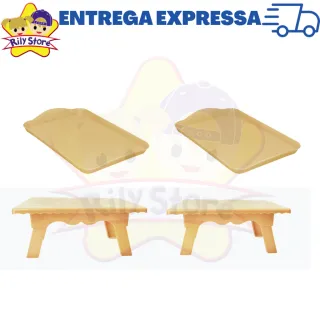 4 Peças Kit Festa: 2 Bandejas Pequenas + 2 Mesinhas Decorativas - Vermelho