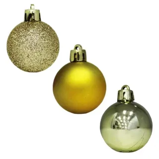 Kit Decoração Natalina Bolas de Natal - 9 Unidades Tamanho Médio 6cm - Verde