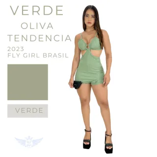 Short saia canelado com argola: Macaquinho - Vermelho
