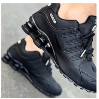 Promoção Tênis Nike Shox NZ 4 Molas - Calçado Esportivo Masculino - NZ PRETO/ROSA