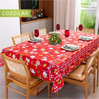 Toalha de Mesa Importada Natalina Luxo Retangular 2,10m x 1,50m - Modelo 9