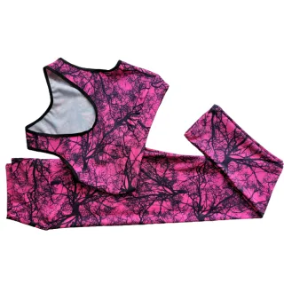 Roupa Academia Conjunto Feminino Top e Calça Legging - Pode Escolher Cor - Uva Neon