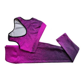 Roupa Academia Conjunto Feminino Top e Calça Legging - Pode Escolher Cor - Uva Neon