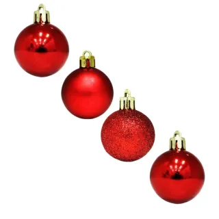 Kit Decoração Natalina Bolas de Natal Pequenas 5cm - 12 Unidades - Verde