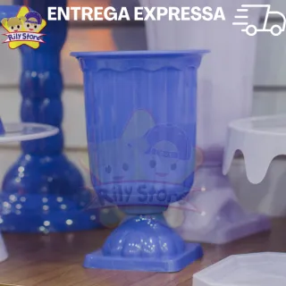 Elegante Kit de Boleira Cake Renda + Mesinhas + Vasos Grego + Bandejas - Vermelho