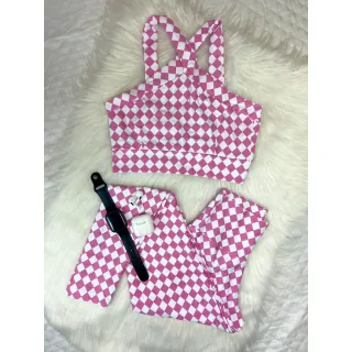 Legging Fitness Compressão Aveludada, Conjunto Poliamida Cós Alto - Vermelho