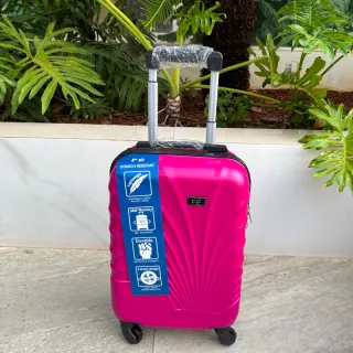 Mala de Bordo para Viagem com Rodinhas 360 Graus, Material em ABS Resistente e Cadeados Embutidos - N verde 17