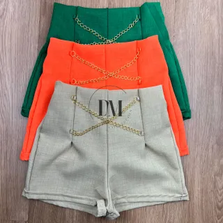 Alfaiataria feminino adulto, kit com 2 shorts - SORTIDOS