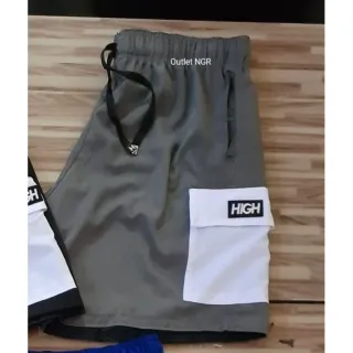 Lançamento premium: Bermuda Elastano Masculina Short - Bolso lateral Hig azul