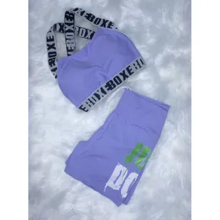 Conjunto moda academia Crossfit, short empina e top treino em poliamida - Conjunto Branco