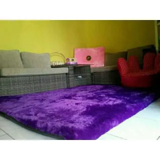 Promoção Mega Tapete Peludo Felpudo Shaggy 2,00x1,30 - Vermelho