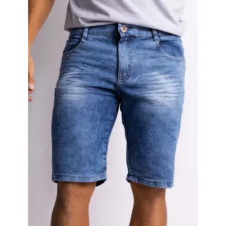 Bermuda Elastano Masculina Jeans #653 - Azul