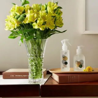 Vidro Decorativo Lapidado Vaso para Flores 23 cm - Wheaton - Royale