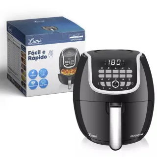 Fritadeira Digital Air Fryer 6.5L - Sem Óleo, Fácil e Rápido! - Touch Digital 8L 127v