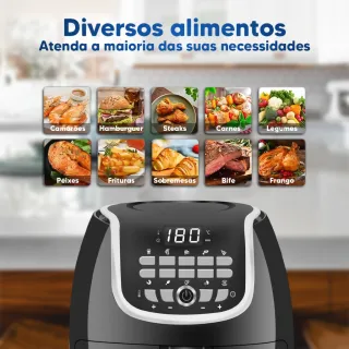 Fritadeira Elétrica Touch Digital Lumi, 6.5L, 1700W, Sem Óleo, Fácil e Rápido - Versões 110v e 220v - Touch Digital 220V