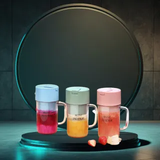Super Resistente Liquidificador Portátil Recarregável USB 420ml com Canudo 6 Lâminas - SORTIDOS