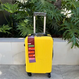 Mala de Bordo para Viagem com Rodinhas 360 Graus, Material em ABS Resistente e Cadeados Embutidos - N verde 17