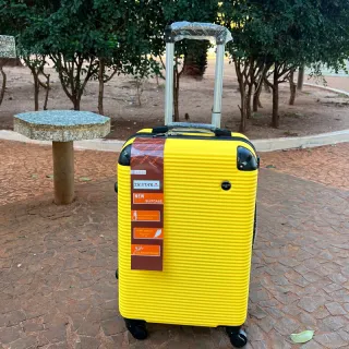 Mala de Bordo para Viagem com Rodinhas 360 Graus, Material em ABS Resistente e Cadeados Embutidos - N verde 17