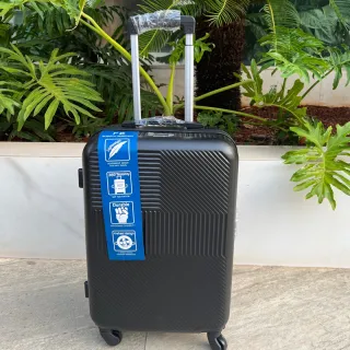 Mala de Bordo para Viagem com Rodinhas 360 Graus, Material em ABS Resistente e Cadeados Embutidos - N verde 17