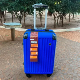 Mala de Bordo para Viagem com Rodinhas 360 Graus, Material em ABS Resistente e Cadeados Embutidos - N verde 17