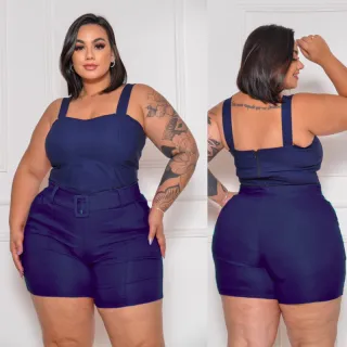 Verão Alfaitaria Plus Size: Cinto Fivela Forrada que Modela o Corpo - Pink