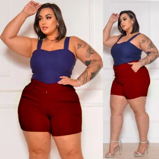 Verão Alfaitaria Plus Size: Cinto Fivela Forrada que Modela o Corpo - Pink