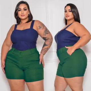 Verão Alfaitaria Plus Size: Cinto Fivela Forrada que Modela o Corpo - Pink