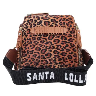 Envio imediato - Bolsa estampa onça alça transversal reforçada com 3 zíperes - Onça