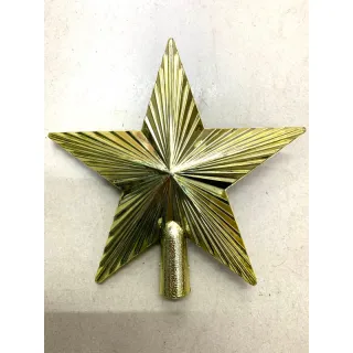 Enfeite Árvore Natal Estrela Ponteira Colorida 15cm - Dorado (11,5cm)