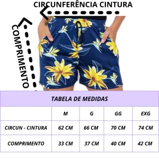 Revenda Kit Moda Praia Feminino: 4 Shorts Estampados Malha Crepe com Bolso - GG