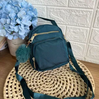 Promoção bolsa feminina transversal impermeável nylon passeio - rosa Y4382