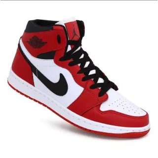 Envio rápido! Botinha de basquete unissex - entrega em 24hrs - BRANCO PRETO JORDAN