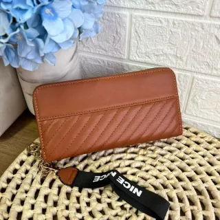 Bordada Feminina Carteira em 2 Zíper - Preto1102