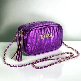 Promoção Verão: Bolsa Transversal Flechazo Metalizada Feminina - Bronze