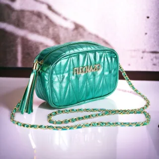 Promoção Verão: Bolsa Transversal Flechazo Metalizada Feminina - Bronze