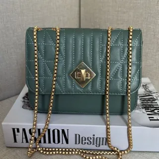 Moda Blogueira: Bolsa Feminina Pequena Festa Balada Alça de Corrente Transversal - DB-426 KHAKI