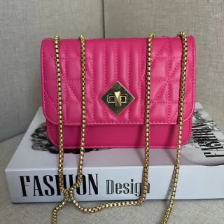 Moda Blogueira: Bolsa Feminina Pequena Festa Balada Alça de Corrente Transversal - DB-426 KHAKI