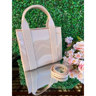 Bolsa Transversal de Ombro Luxo PJ - Preto/Rosê