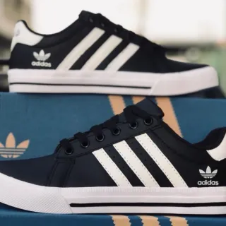 Leve e confortável sapato casual preto e branco masculino - Preto