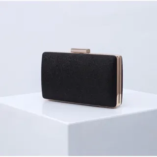 Bolsa Feminina de Festa com Glitter, Ombro e Corrente