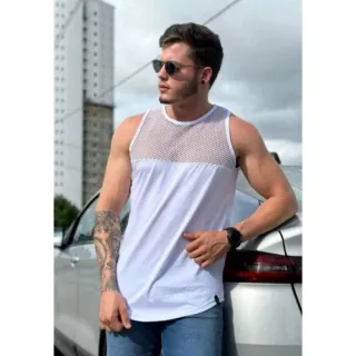 Camiseta Masculina Longline Oversized Laíse - Vermelho