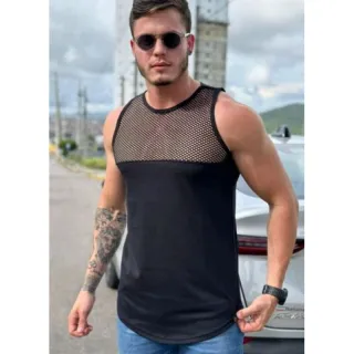 Camiseta Masculina Longline Oversized Laíse - Vermelho
