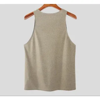 Regata brilho lurex masculina em malha - Preto chumbo