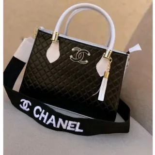 Lançamento Bolsa Feminina Média Alça Transversal Tira Colo - Preto/branco