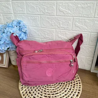 Causal Feminina Bolsa Mensageiro Ombro Nylon Multicamadas Y4387 - preta1508